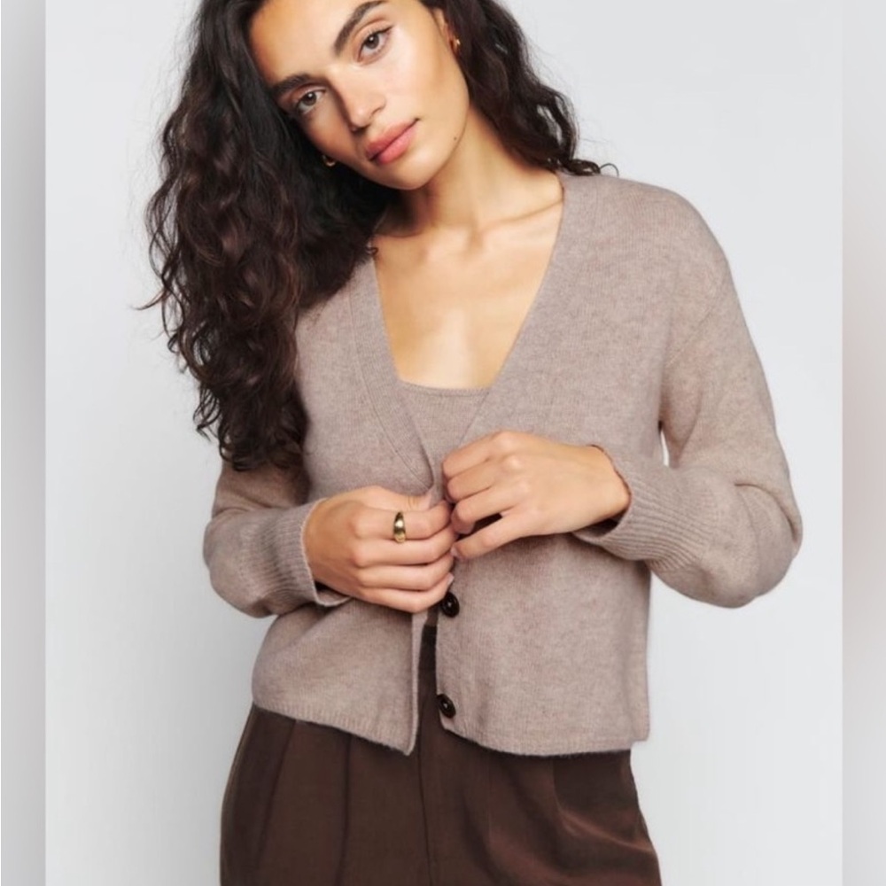Reformation | Varenne Cashmere Tank + Cardigan Set